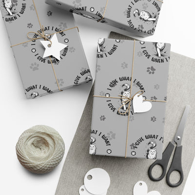 Doy lo que quiero – Papel de regalo para amantes de los gatos
