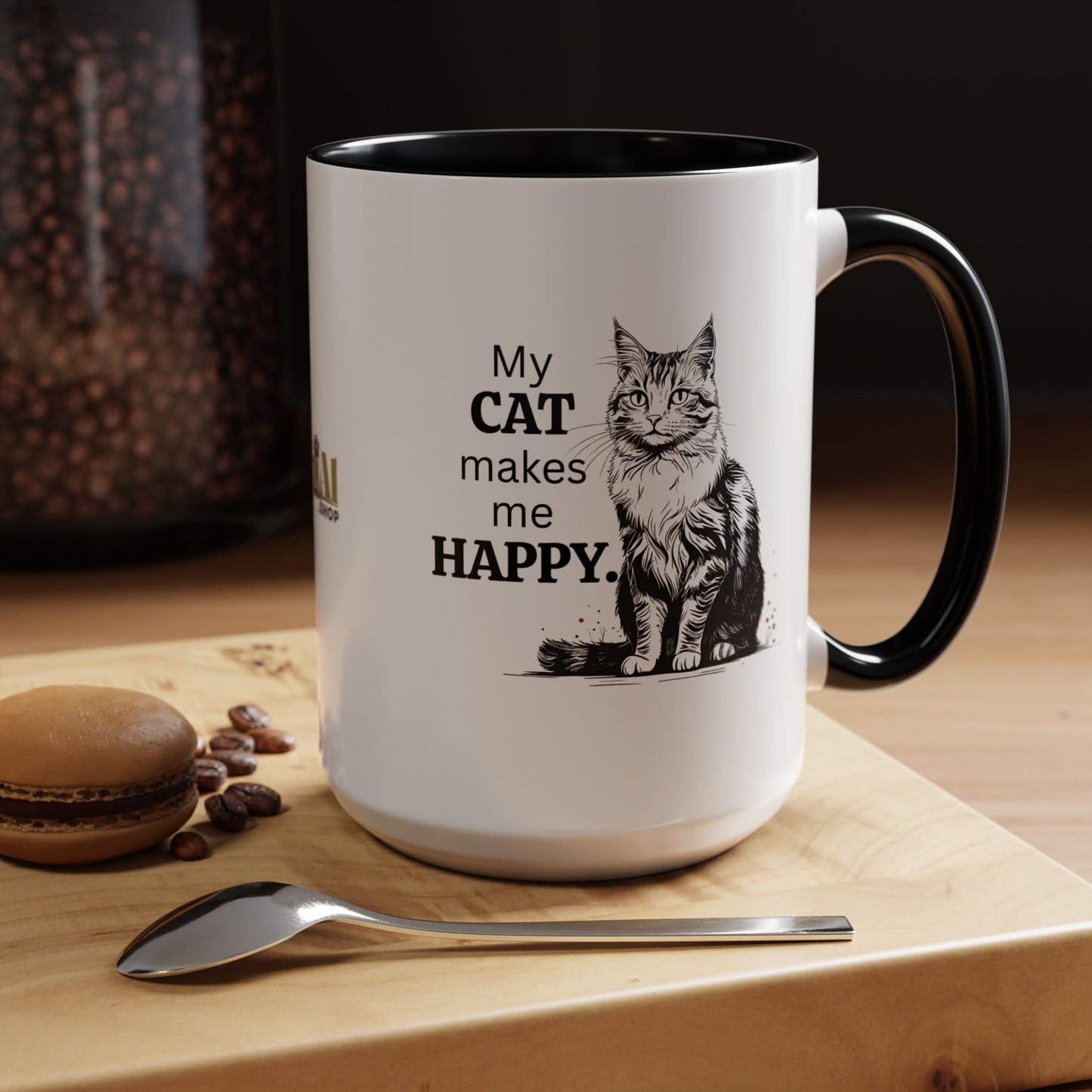 Taza de Café con Acento para Amantes de los Gatos: Regalo Ideal para Entusiastas de los Gatos