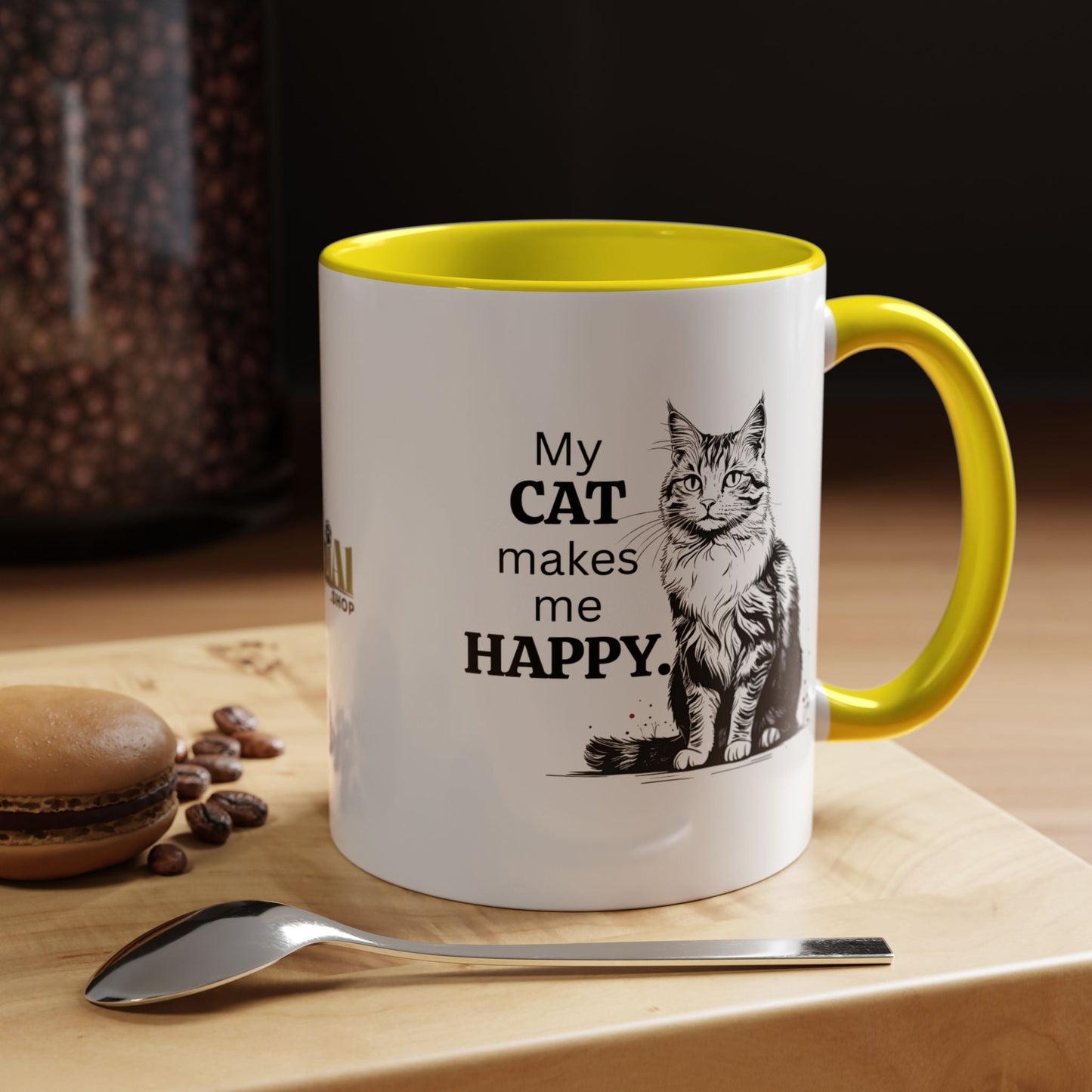 Taza de Café con Acento para Amantes de los Gatos: Regalo Ideal para Entusiastas de los Gatos