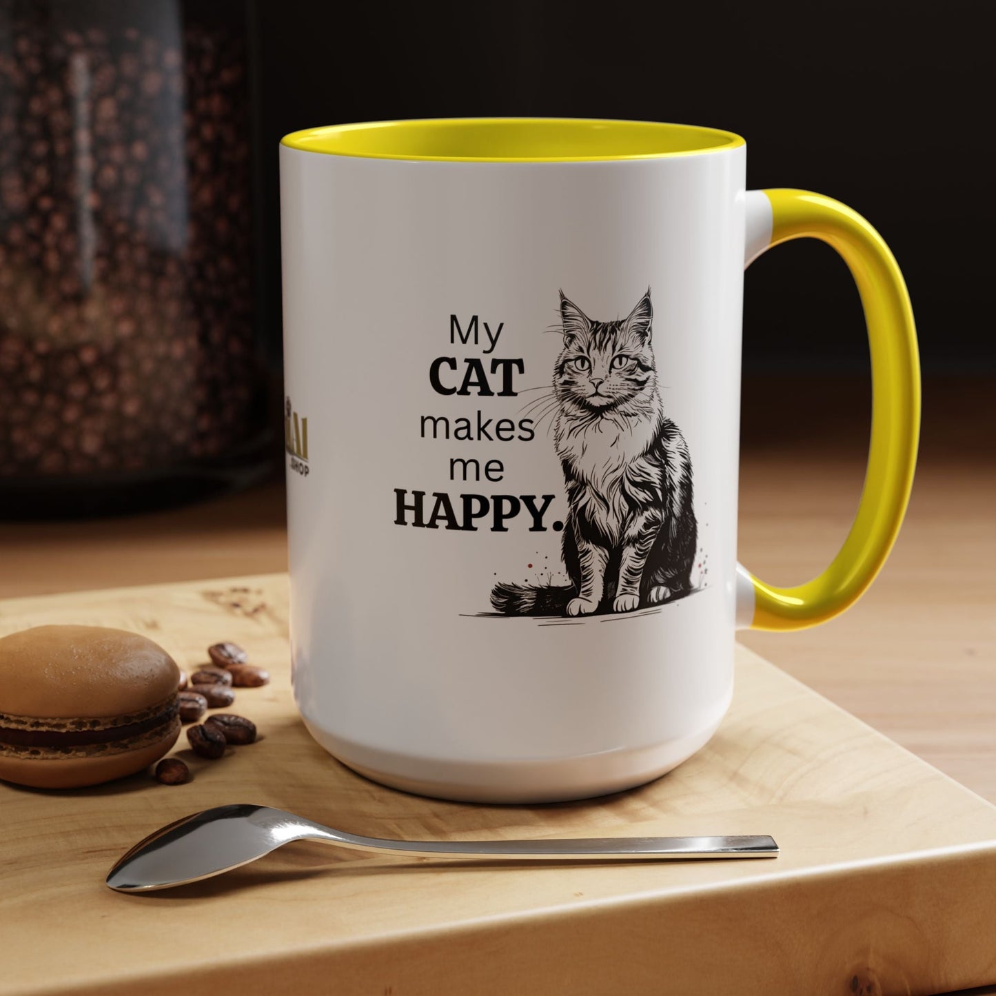 Taza de Café con Acento para Amantes de los Gatos: Regalo Ideal para Entusiastas de los Gatos