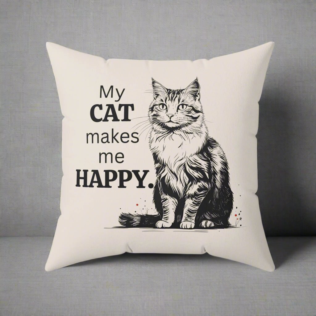 Cojín Decorativo para Amantes de los Gatos - Decoración Estilosa para el Hogar