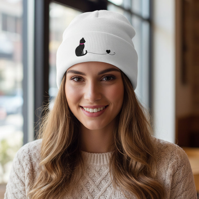 Bonnet en tricot pour les amoureux des chats
