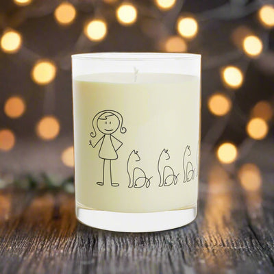 Cozy Cat-Themed Scented Candle - 11oz Glass for Home Comfort - Korvel
