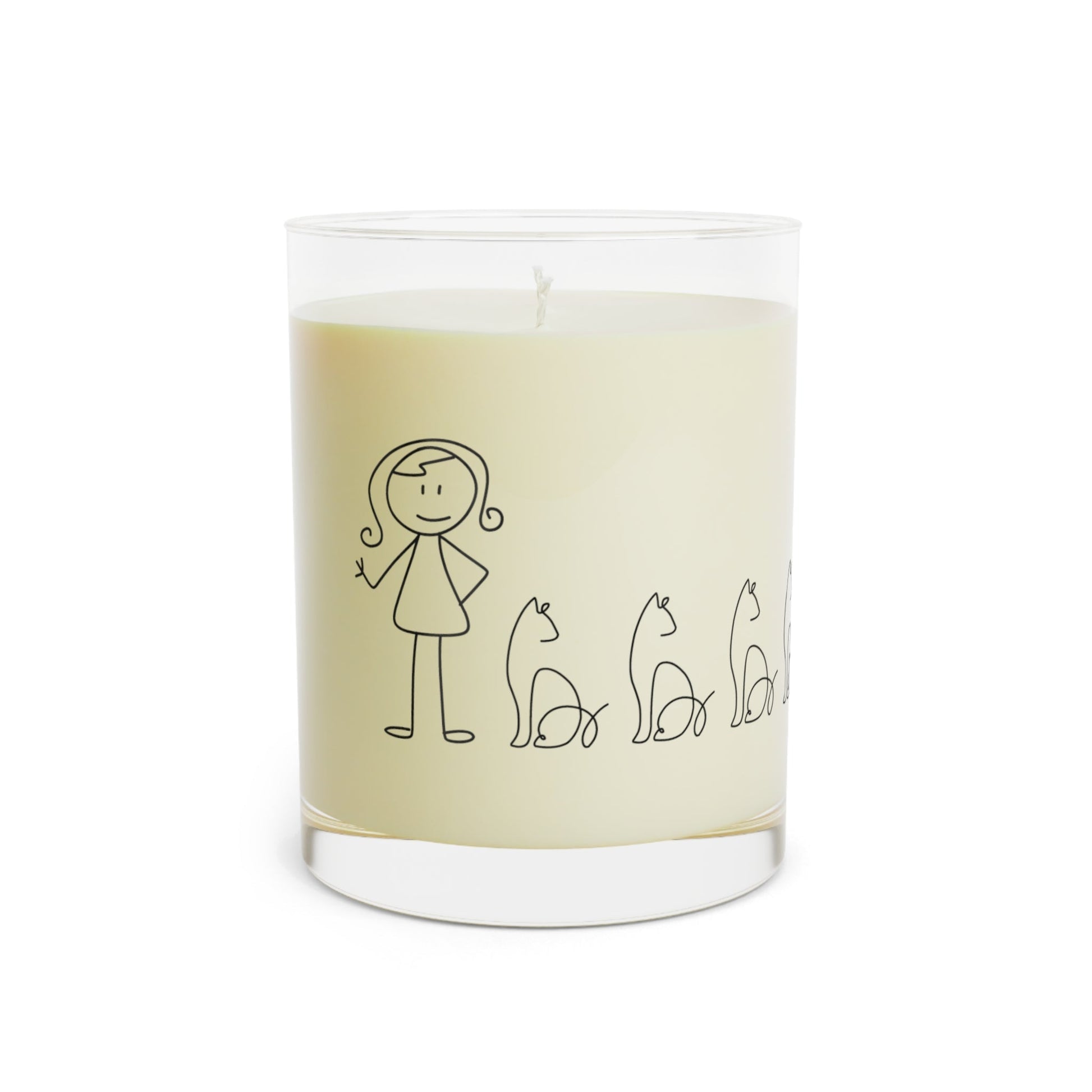 Cozy Cat-Themed Scented Candle - 11oz Glass for Home Comfort - Korvel