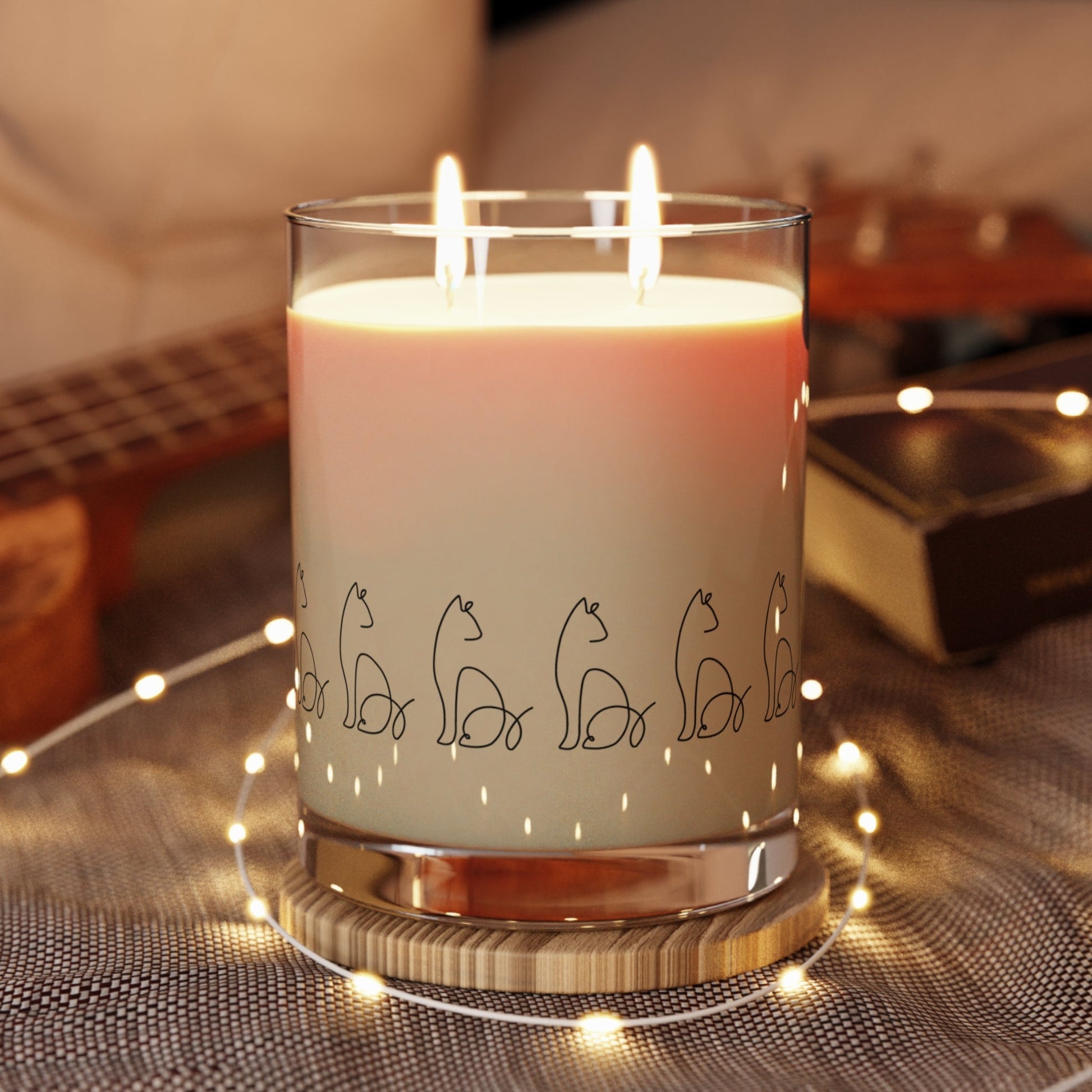 Cozy Cat-Themed Scented Candle - 11oz Glass for Home Comfort - Korvel