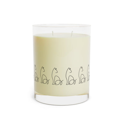 Cozy Cat-Themed Scented Candle - 11oz Glass for Home Comfort - Korvel