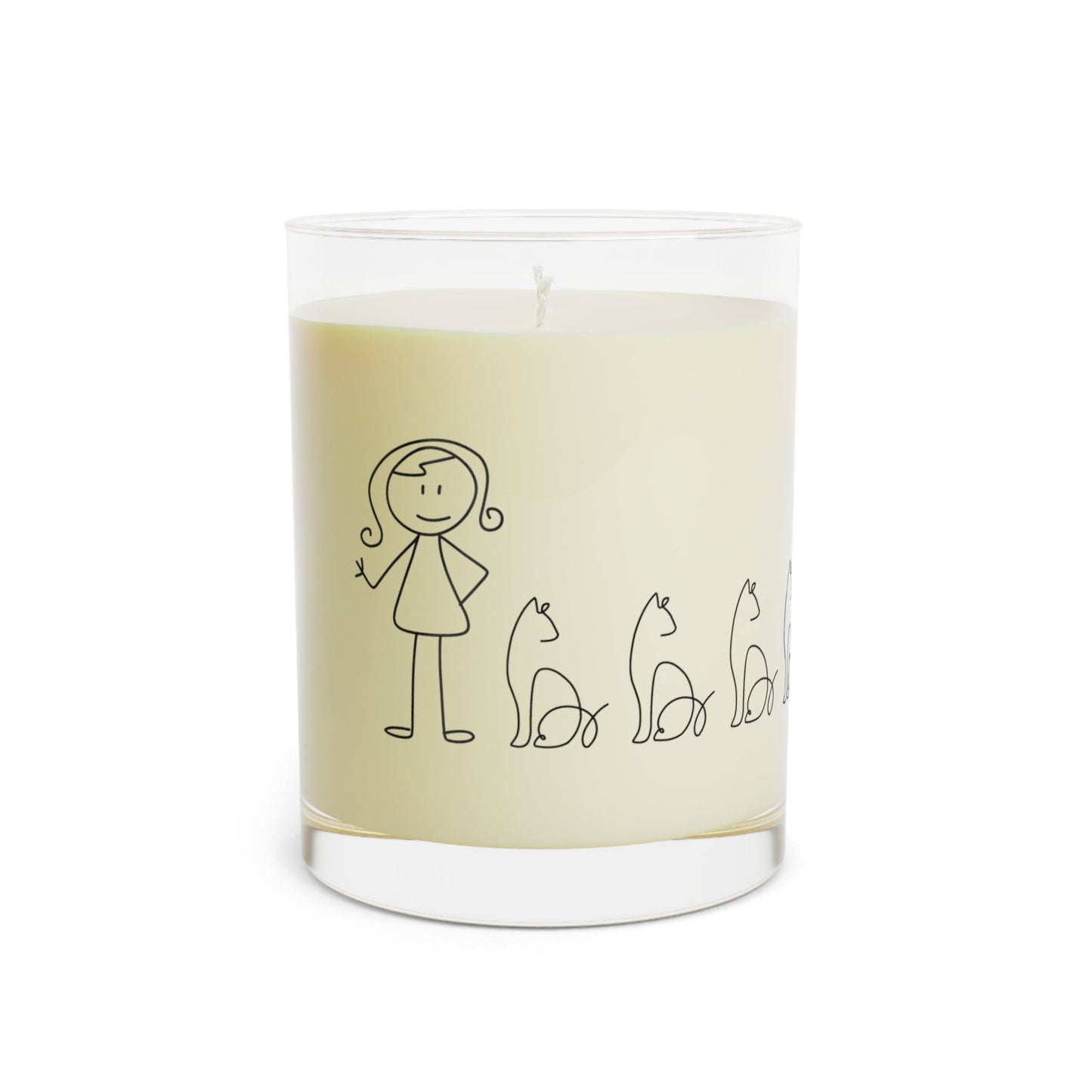 Cozy Cat-Themed Scented Candle - 11oz Glass for Home Comfort - Korvel