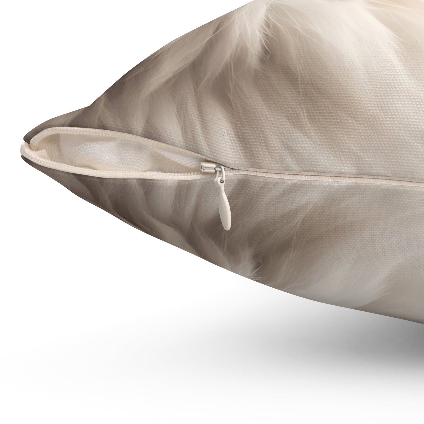 Coussin carré en polyester filé pour les amoureux des chats - Accent élégant pour la maison