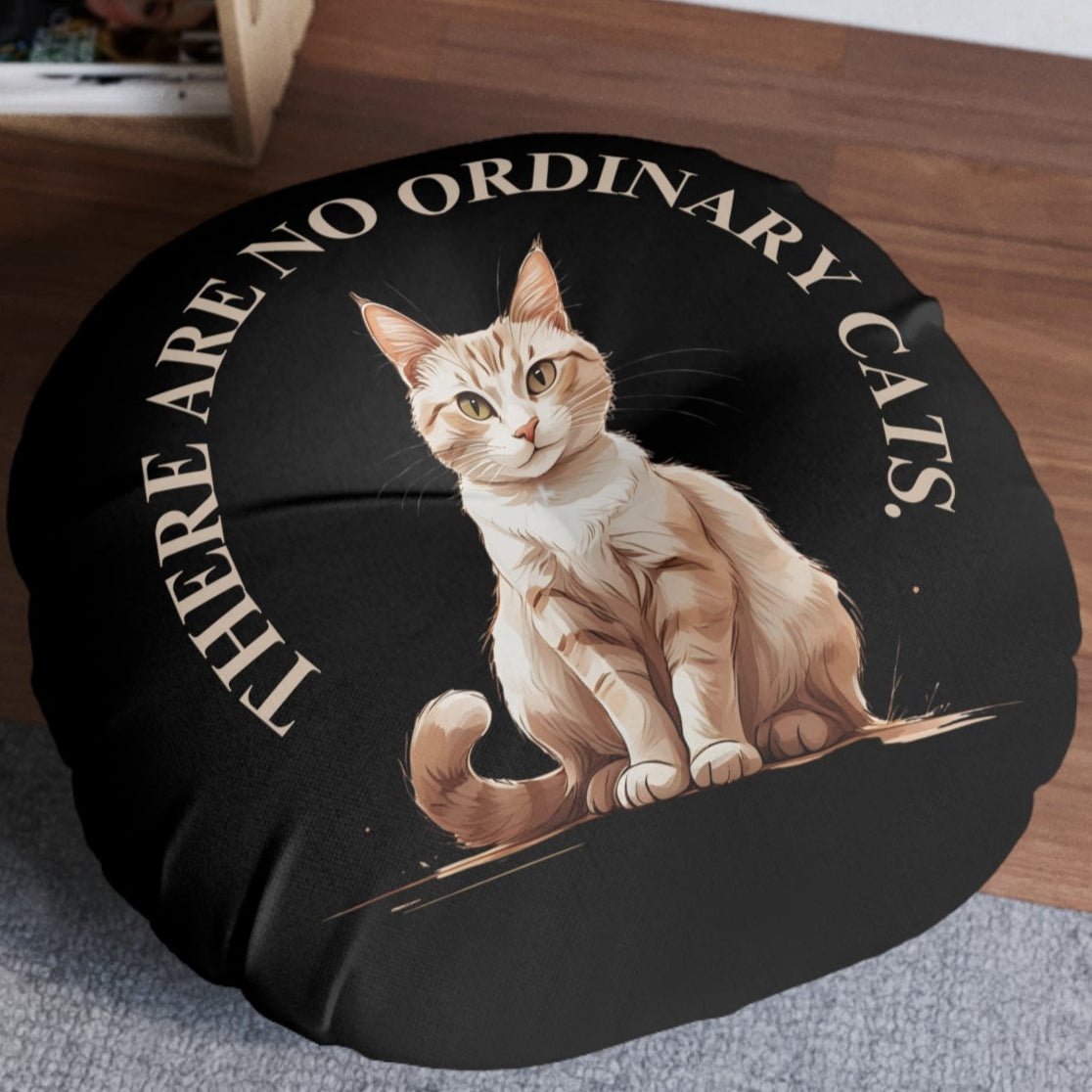 Coussin de sol tufté pour les amoureux des chats - Décor unique pour la maison