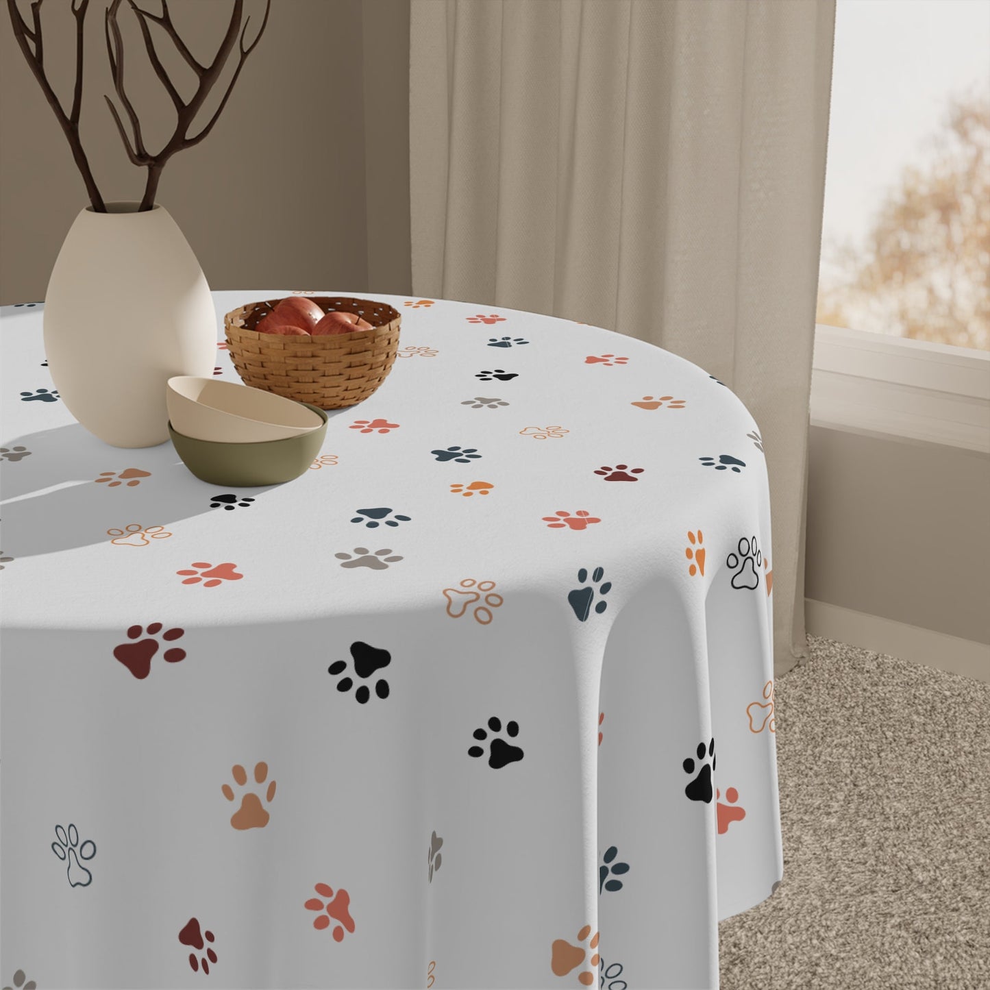 Mantel con Huellas de Gato Encantador para Amantes de los Gatos