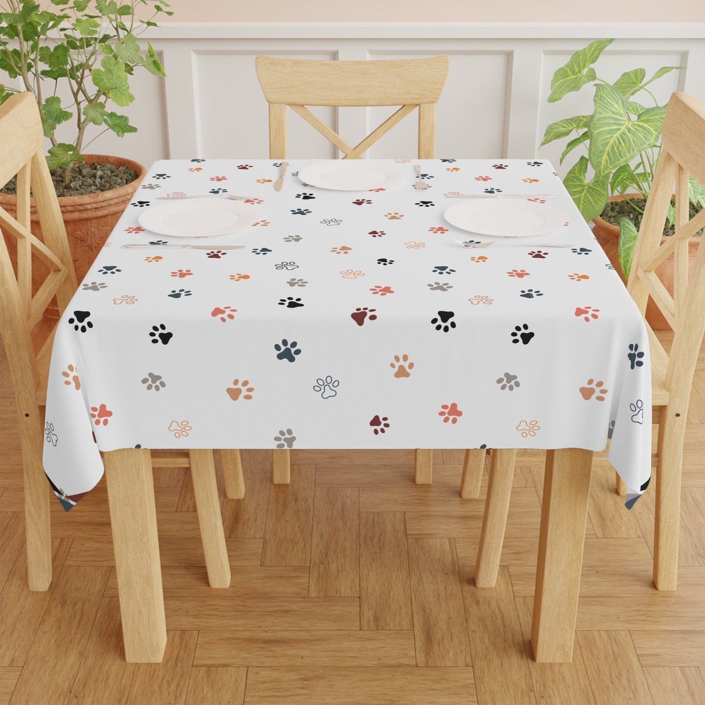 Mantel con Huellas de Gato Encantador para Amantes de los Gatos