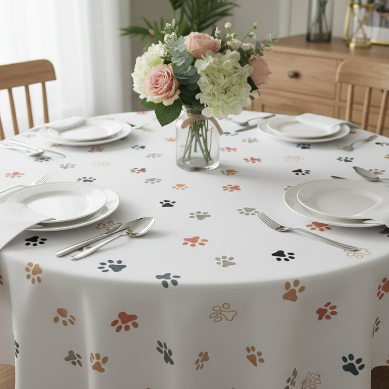 Mantel con Huellas de Gato Encantador para Amantes de los Gatos