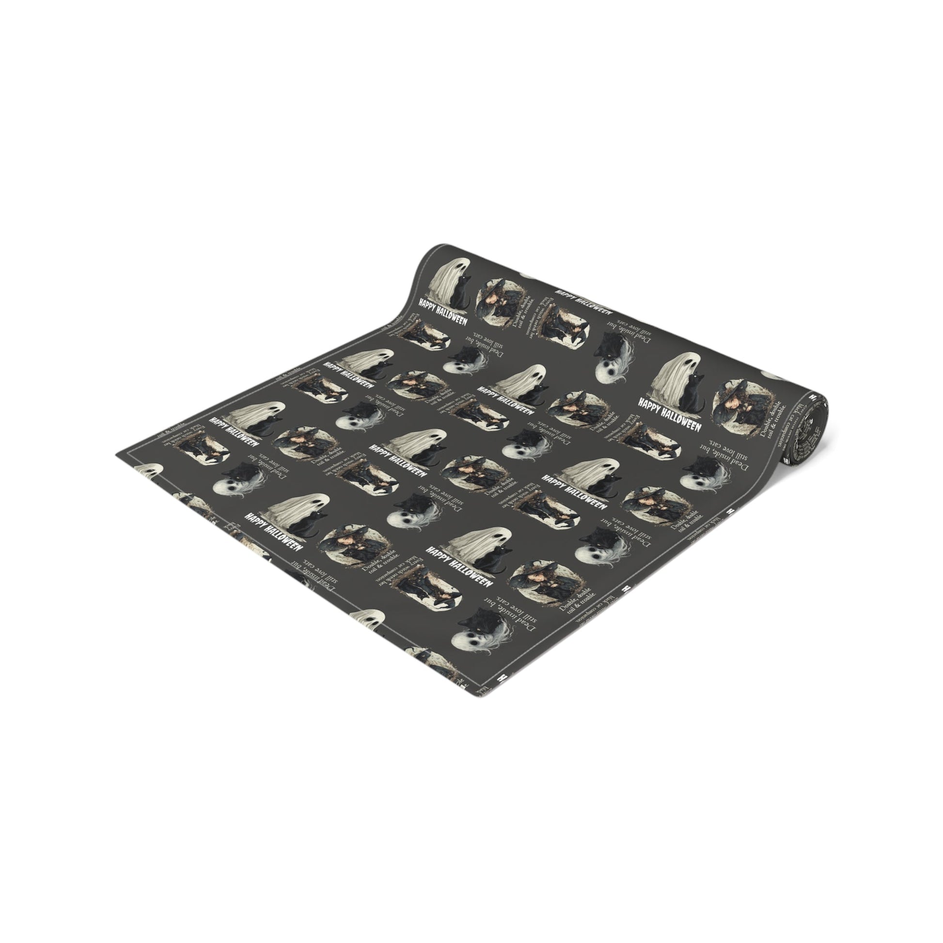 Whimsical Cat Halloween Table Runner for Spooky Celebrations - Korvel