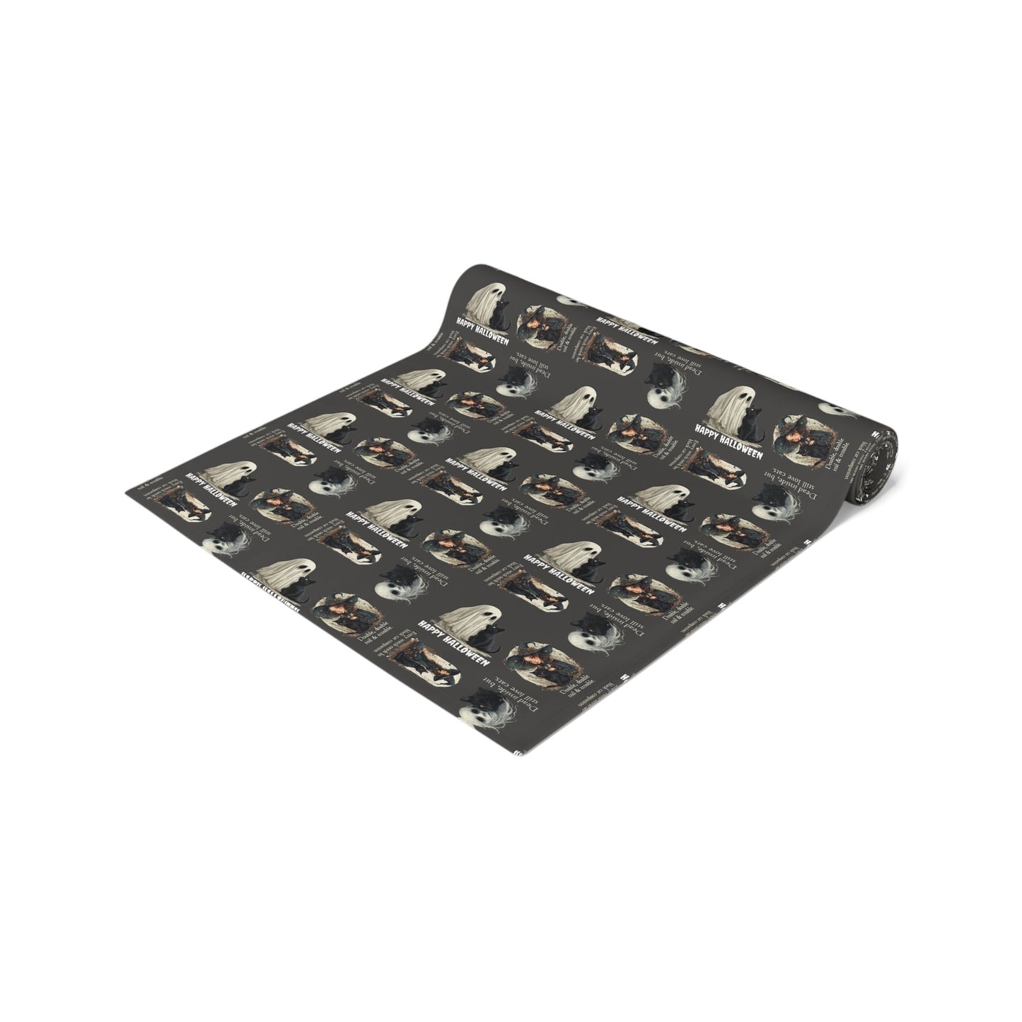 Whimsical Cat Halloween Table Runner for Spooky Celebrations - Korvel