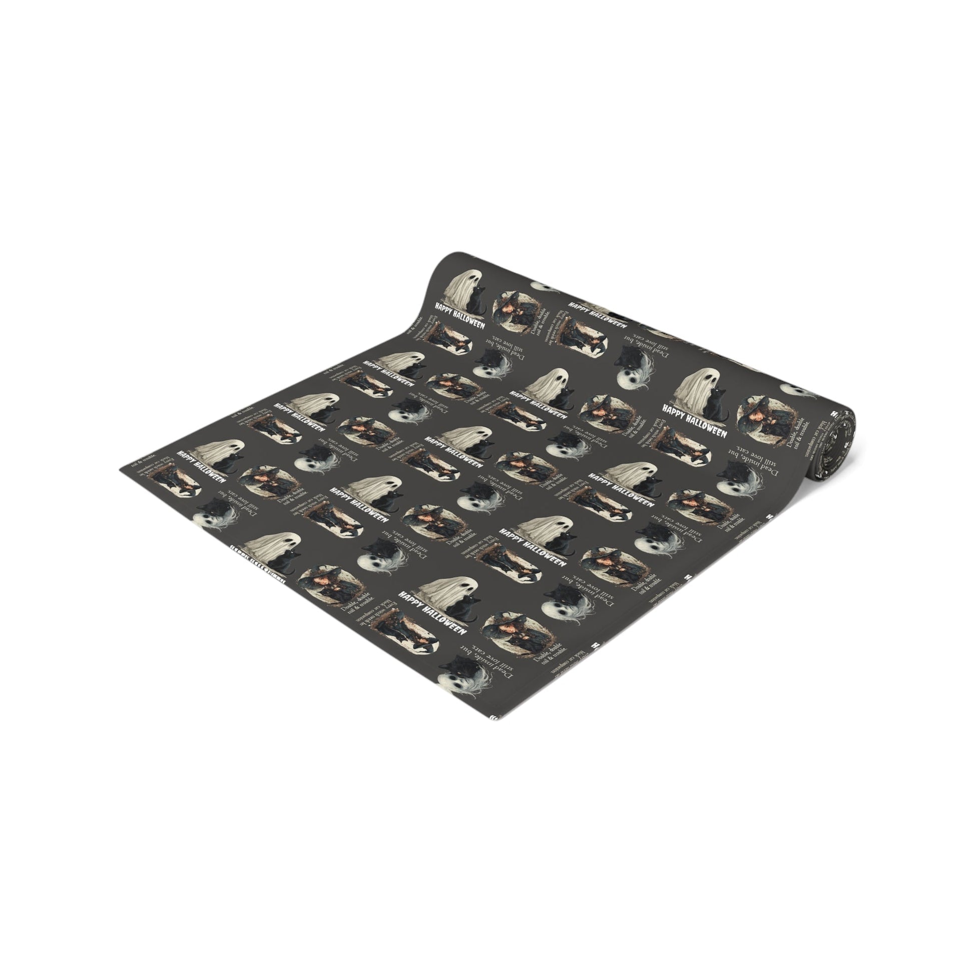 Whimsical Cat Halloween Table Runner for Spooky Celebrations - Korvel