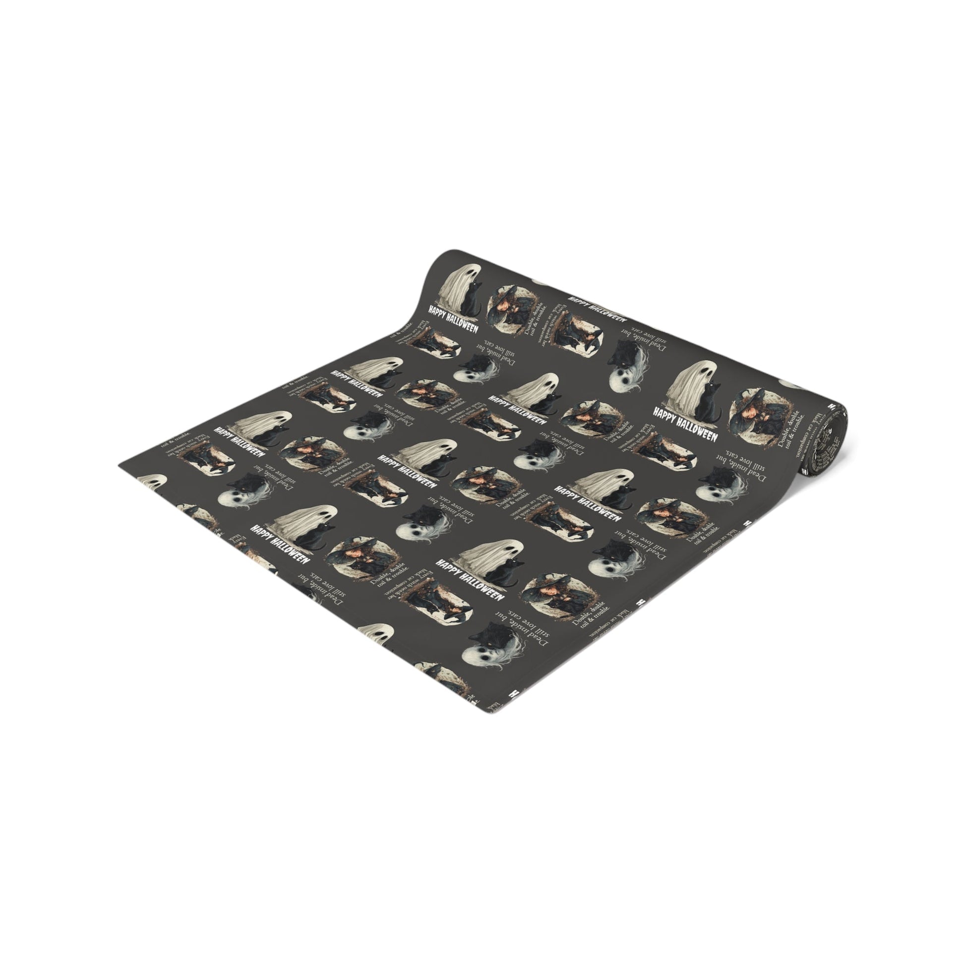 Whimsical Cat Halloween Table Runner for Spooky Celebrations - Korvel