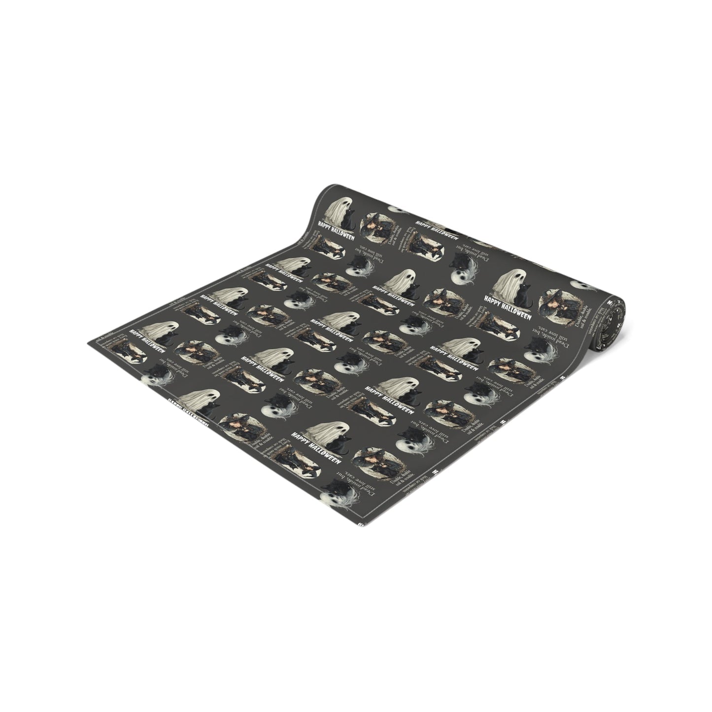 Whimsical Cat Halloween Table Runner for Spooky Celebrations - Korvel