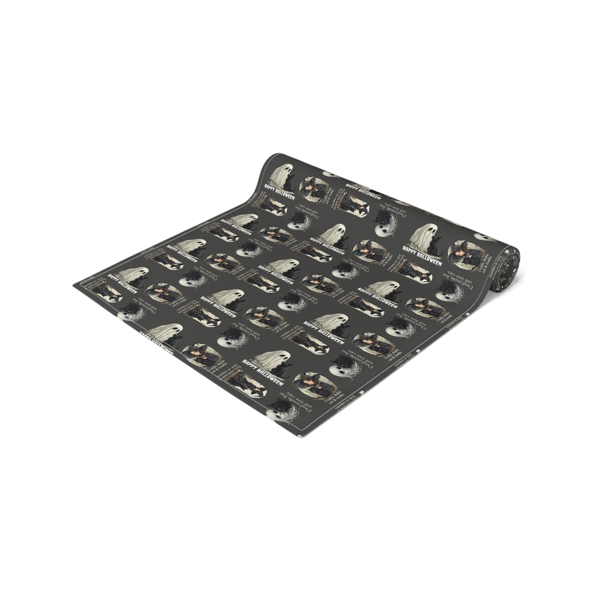 Whimsical Cat Halloween Table Runner for Spooky Celebrations - Korvel