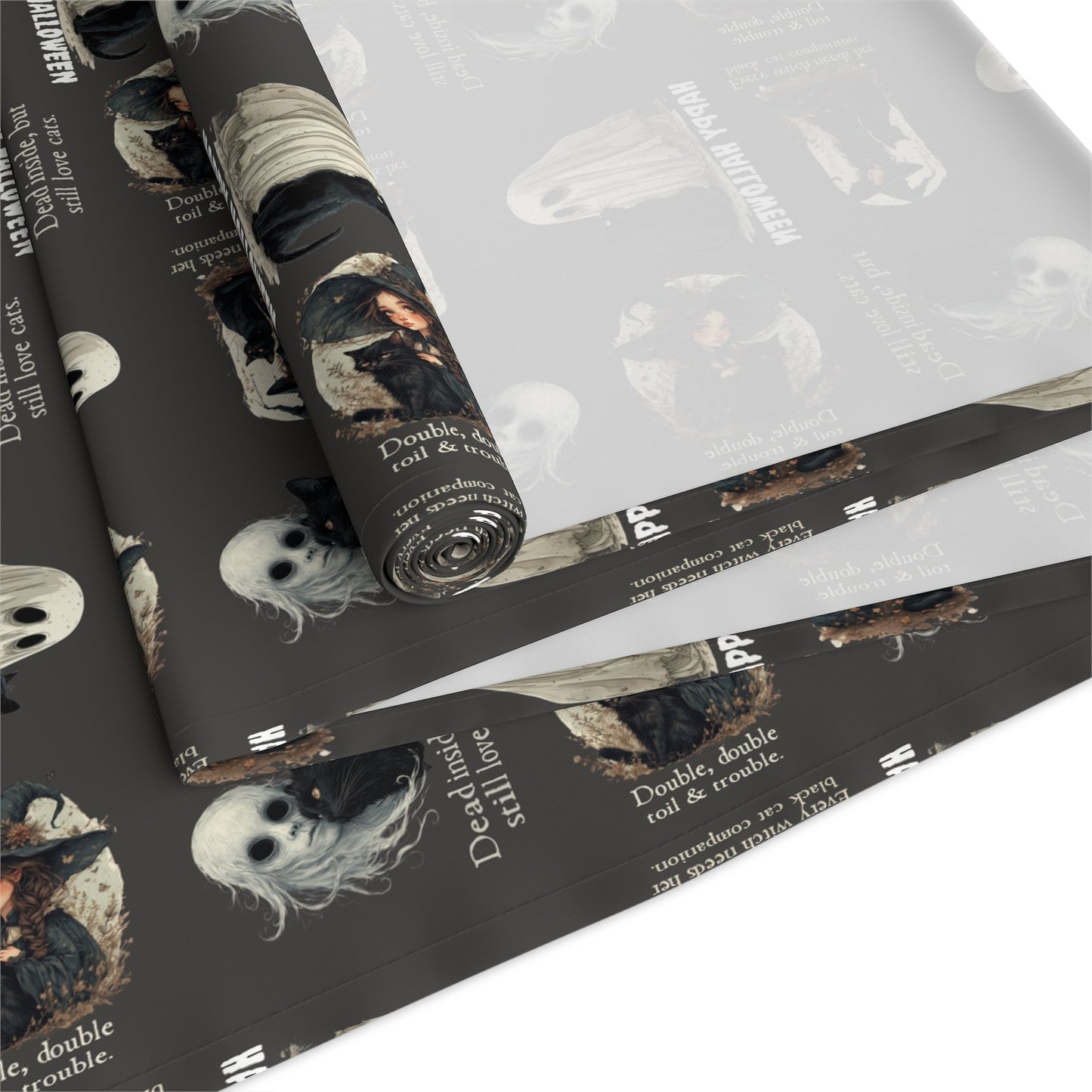 Whimsical Cat Halloween Table Runner for Spooky Celebrations - Korvel
