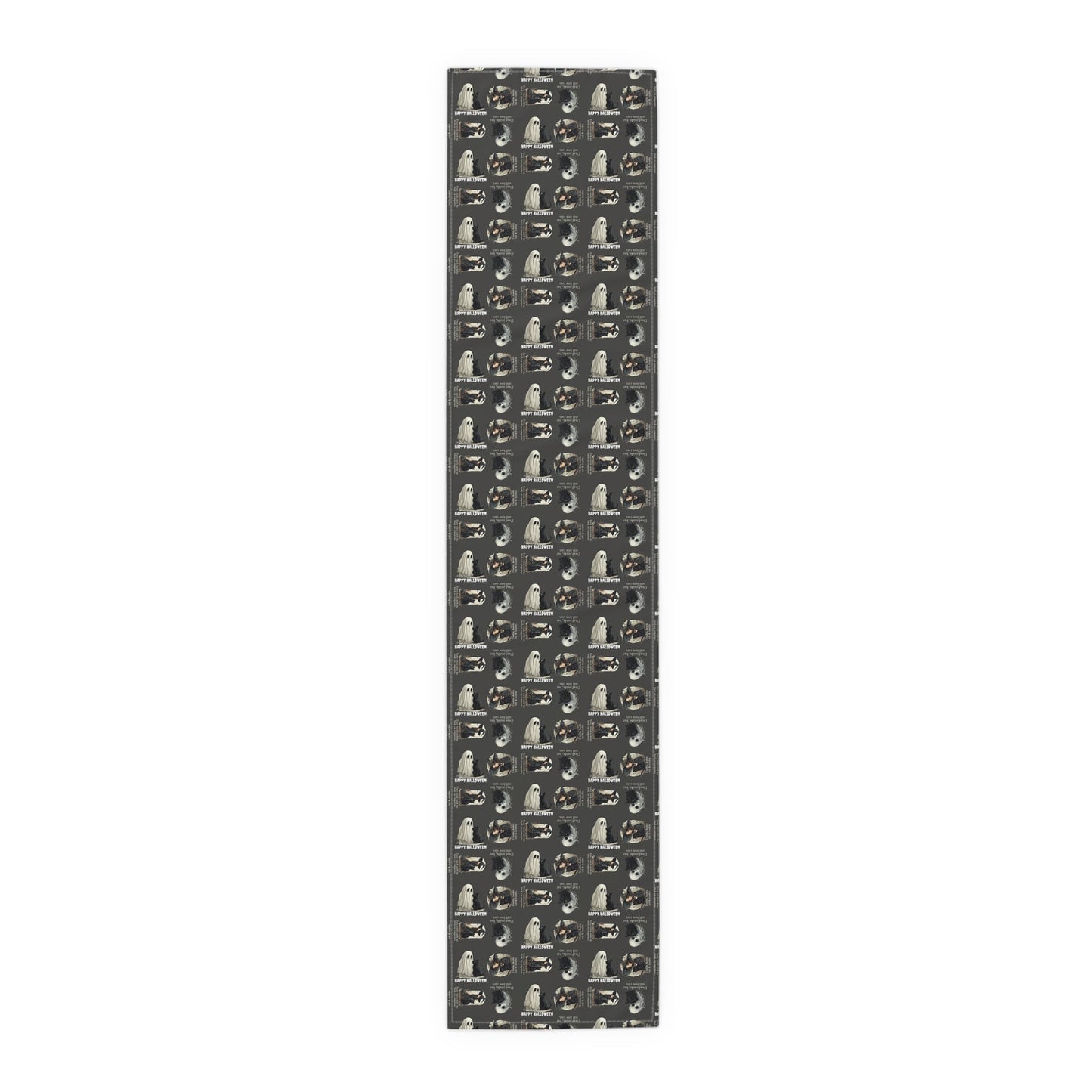 Whimsical Cat Halloween Table Runner for Spooky Celebrations - Korvel
