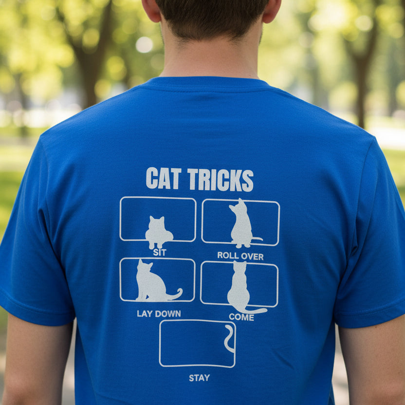 Purrfect Cat Tricks Unisex Heavy Cotton Pocket Tee