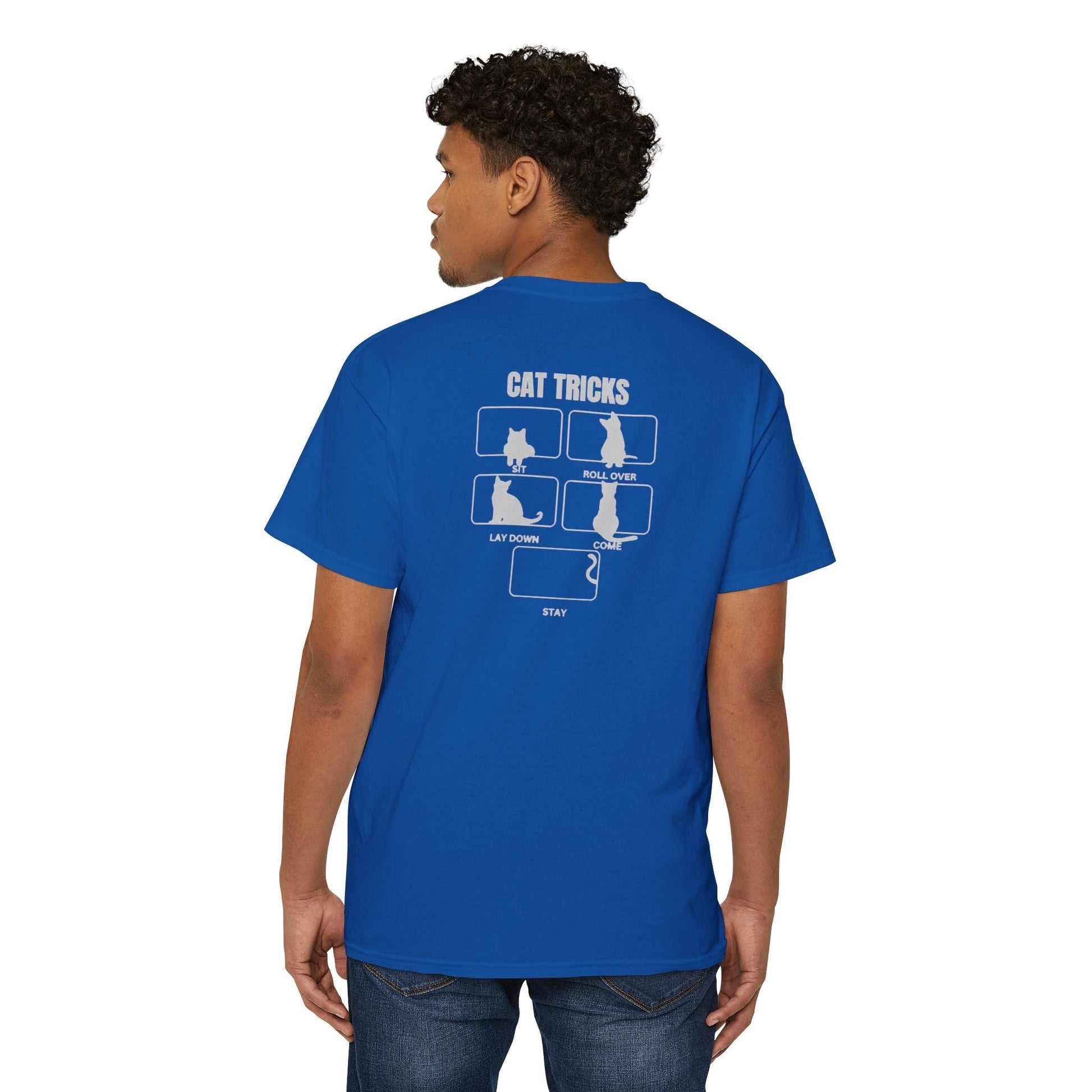 Purrfect Cat Tricks Unisex Heavy Cotton Tee with Pocket - Korvel