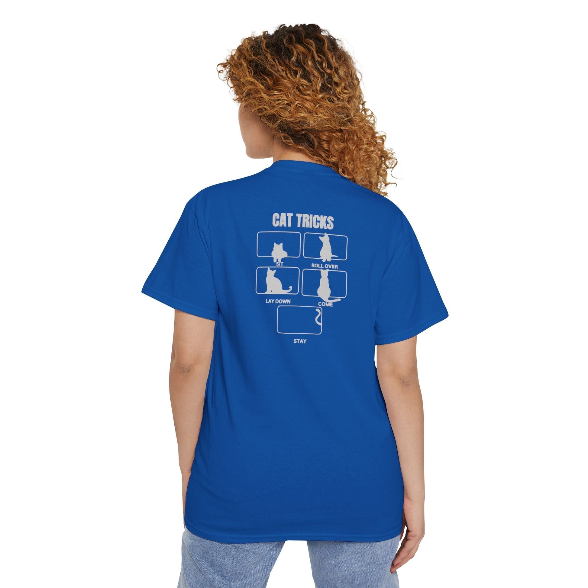 Purrfect Cat Tricks Unisex Heavy Cotton Tee with Pocket - Korvel