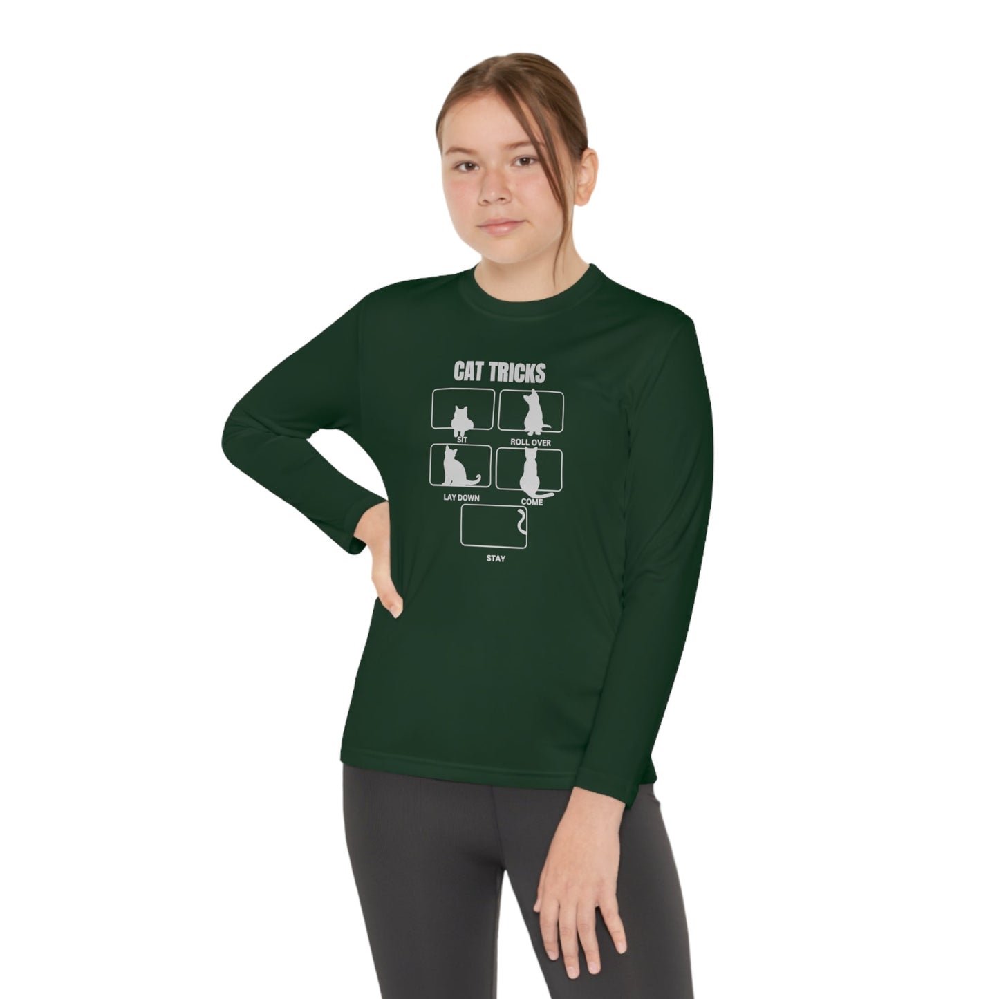T-shirt à manches longues pour jeunes Cat Tricks
