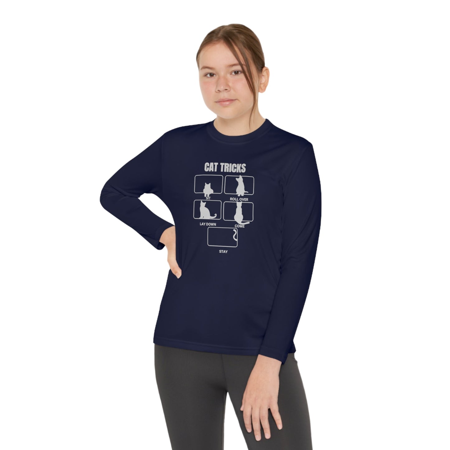 T-shirt à manches longues pour jeunes Cat Tricks