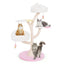 Multi-Layer Cat Tree with 2 Perches & Platforms - Pink