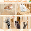 Torre para Gatos Moderna de Madera Multinivel con Tabla de Rasguño - 50 pulgadas