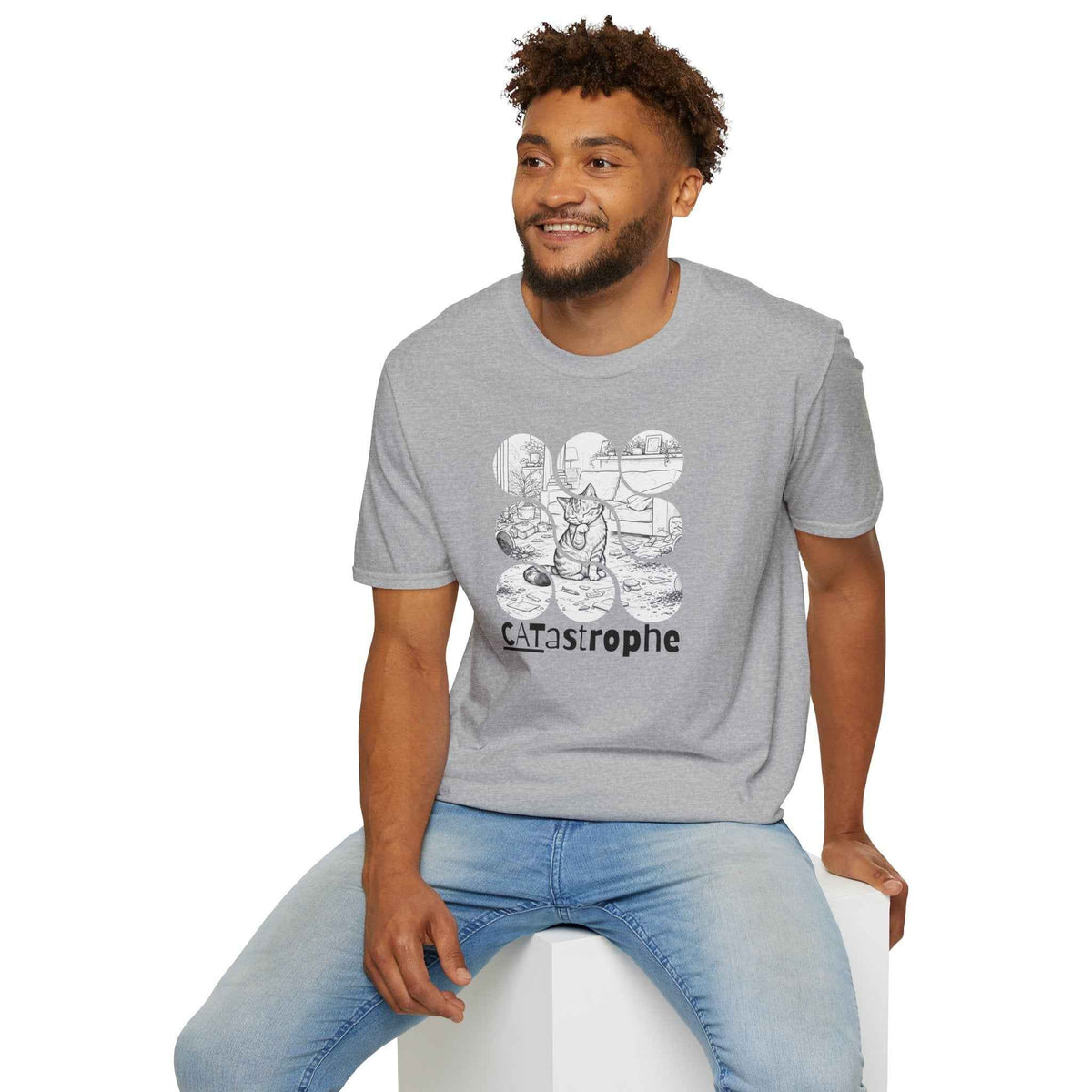 Camiseta Unisex CATastrophe Patas de Gato
