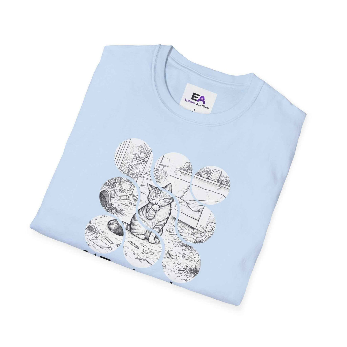 Camiseta Unisex CATastrophe Patas de Gato