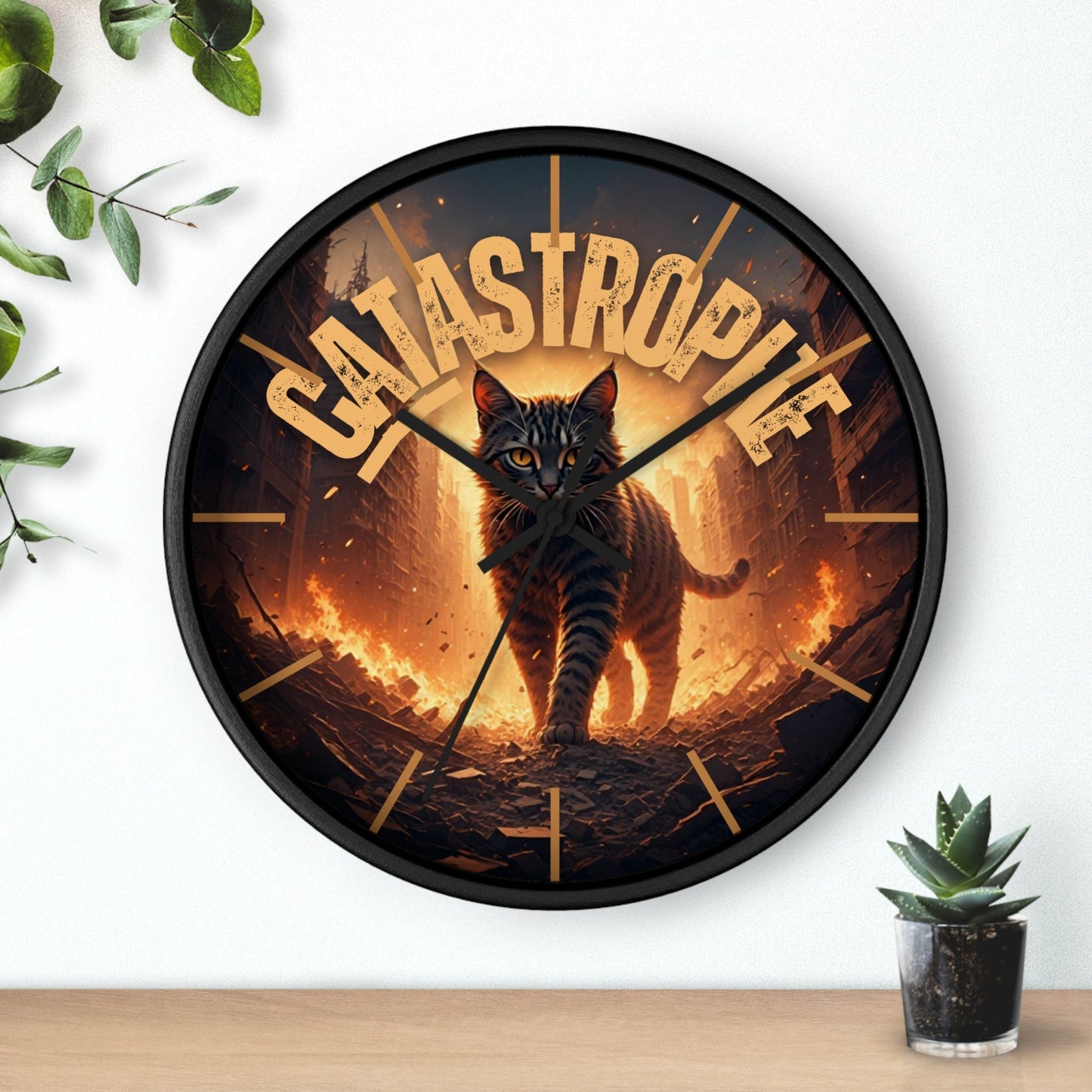Reloj de Pared CATastrophe - Decoración Única para Amantes de los Gatos