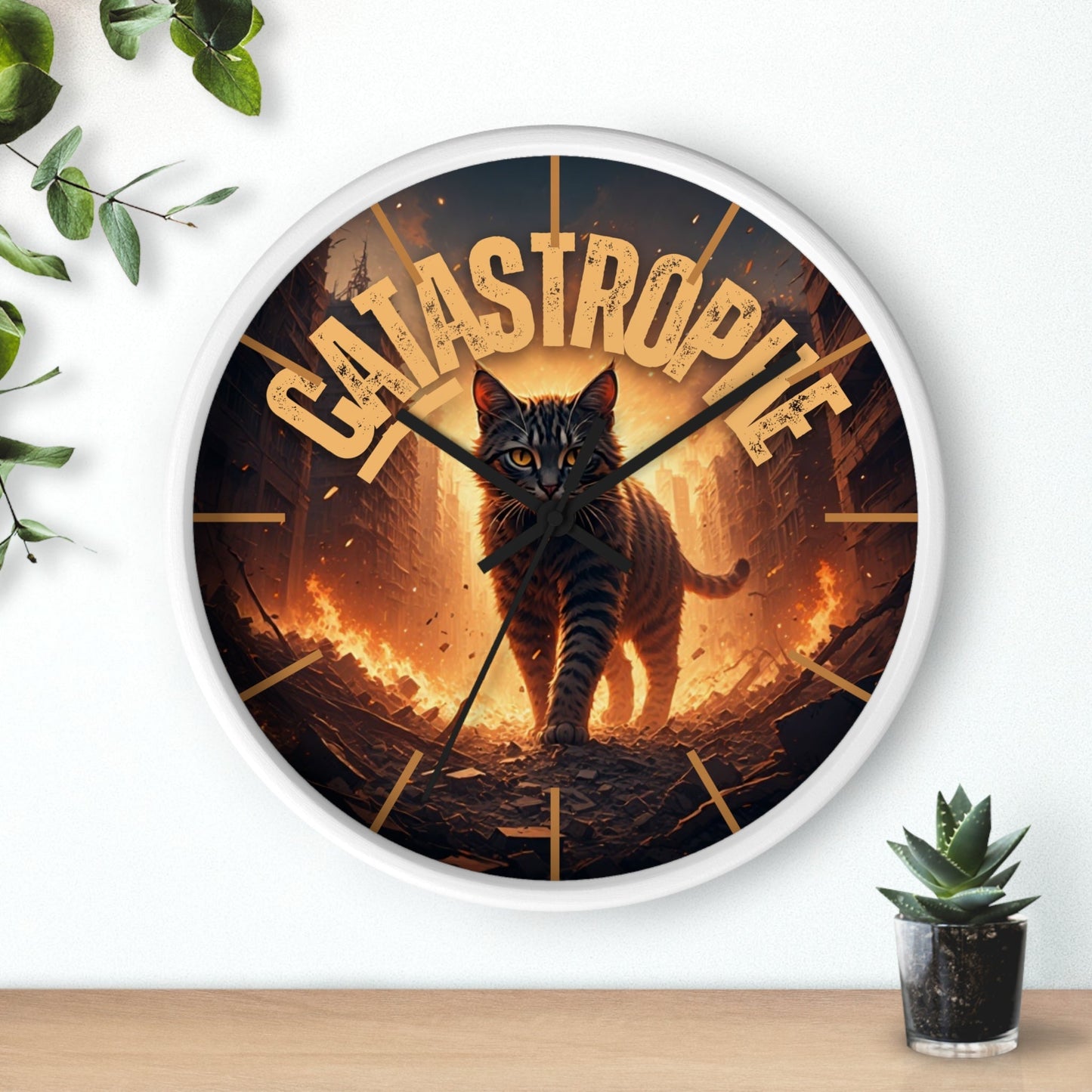 Reloj de Pared CATastrophe - Decoración Única para Amantes de los Gatos