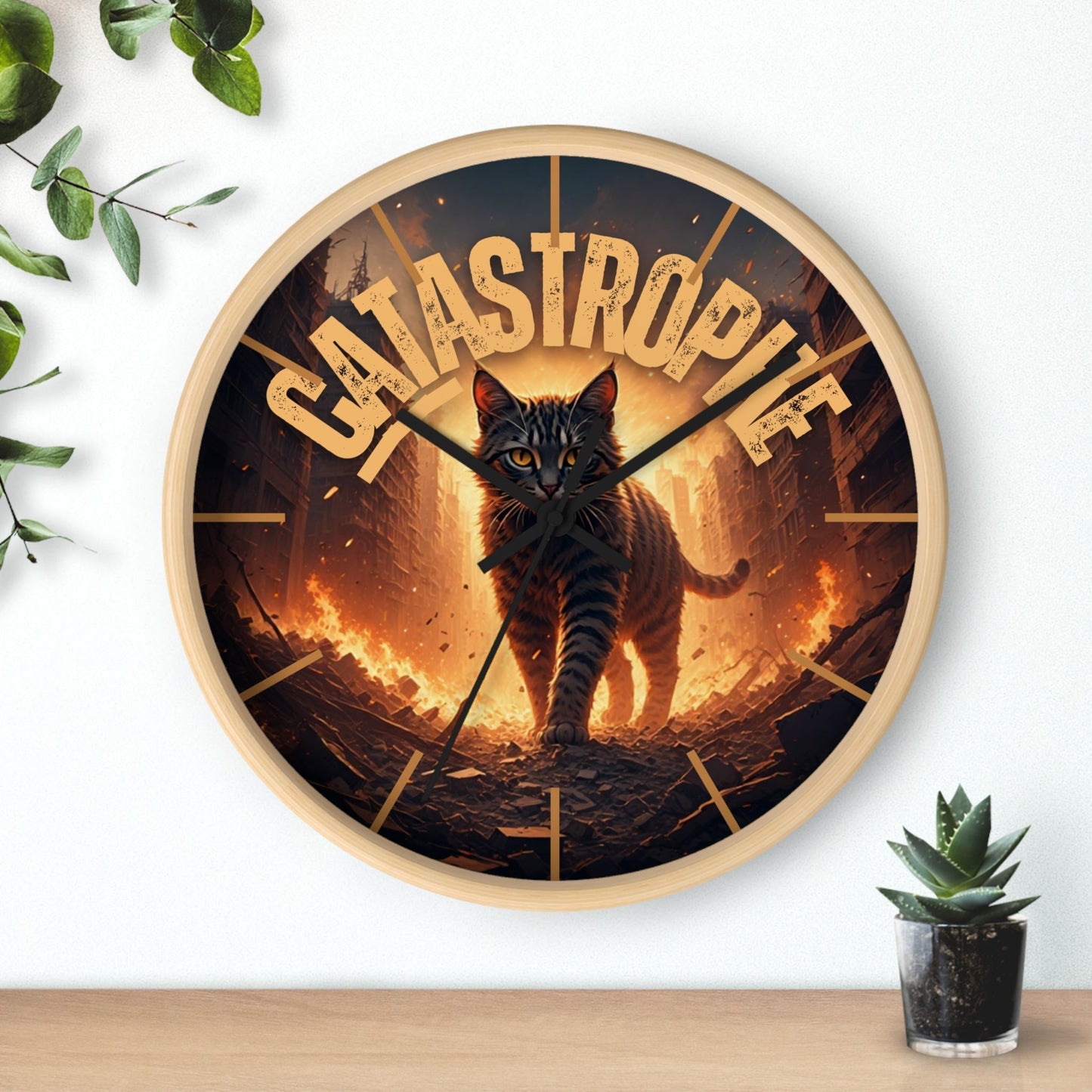 Reloj de Pared CATastrophe - Decoración Única para Amantes de los Gatos