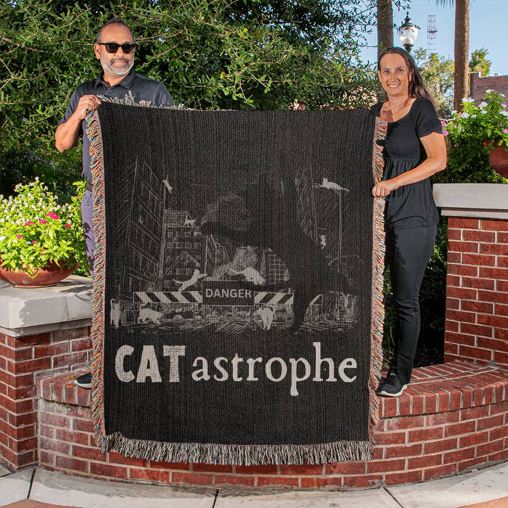 CATastrophe Heirloom Woven Blanket