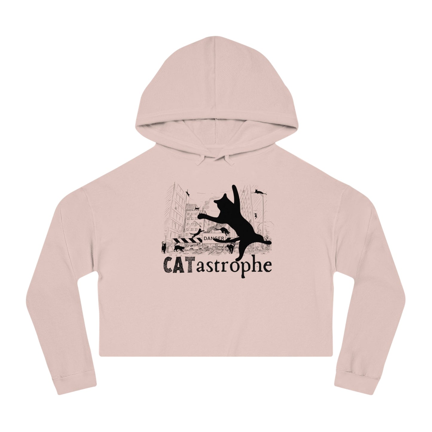 CATastrophe Women's Cropped Hooded Sweatshirt