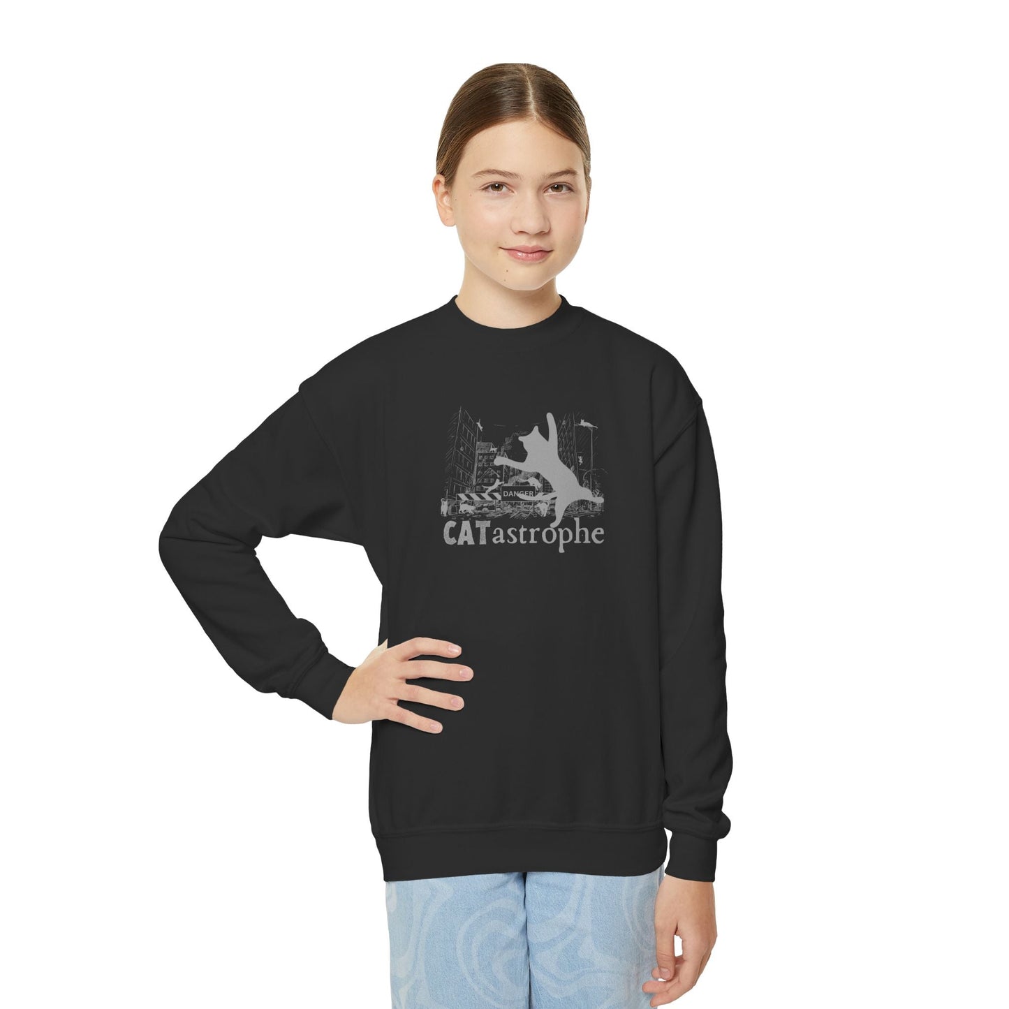CATastrophe Youth Crewneck Sweatshirt