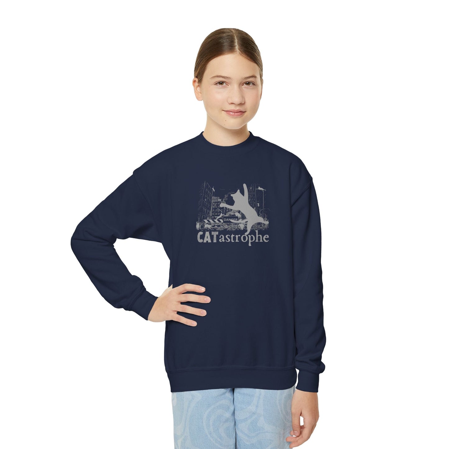 CATastrophe Youth Crewneck Sweatshirt