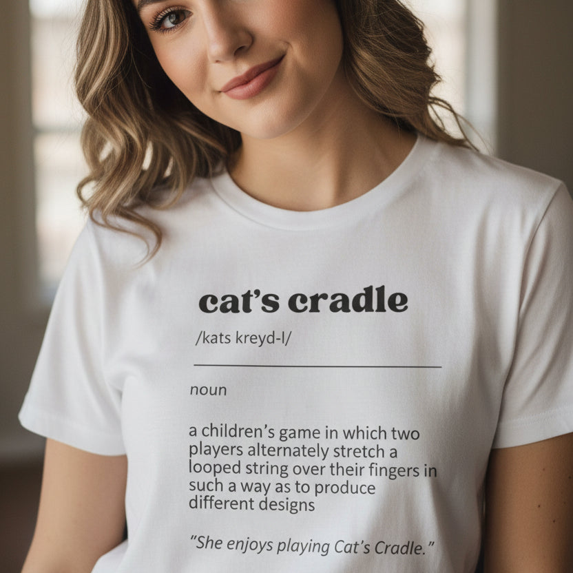 Feminine Cat's Cradle Definition Tee for Women