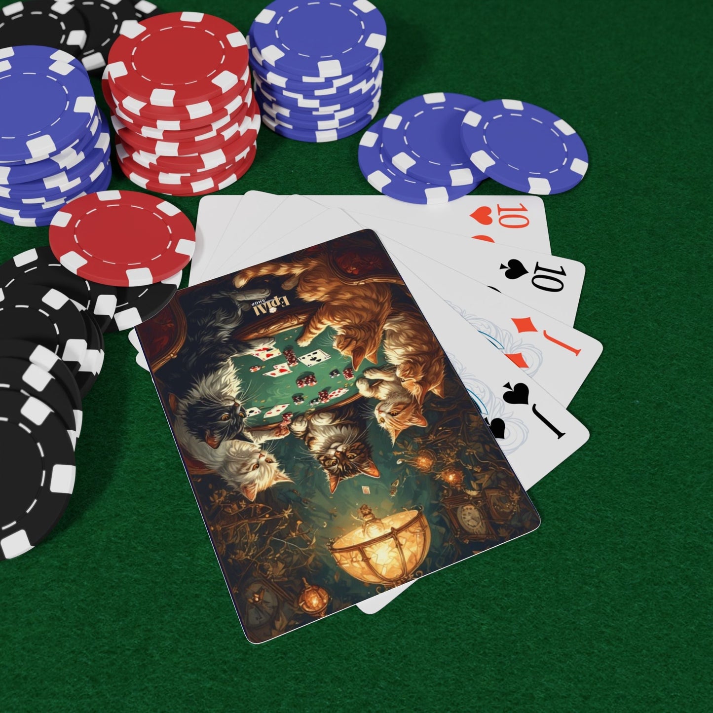 Cartes à Jouer Chats Jouant au Poker - Parfait pour les Amateurs de Chats