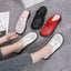 Cave shoes real leather flat heel thick sole hollowed out sandals women's slippers round toe - Korvel