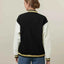 Plus Size Contrast Sleeves Snap Down Jacket