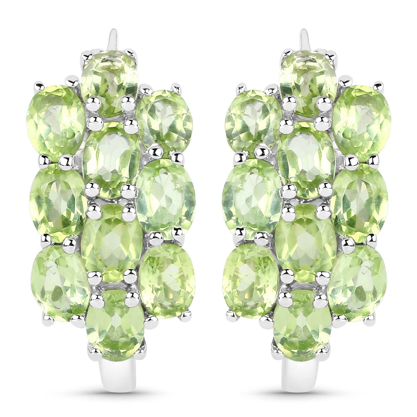 Ensemble de bijoux en argent sterling .925 avec péridot véritable de 8,84 carats