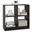 4-Cube Kids Bookcase with Open Shelves - Black