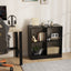 4-Cube Kids Bookcase with Open Shelves - Black