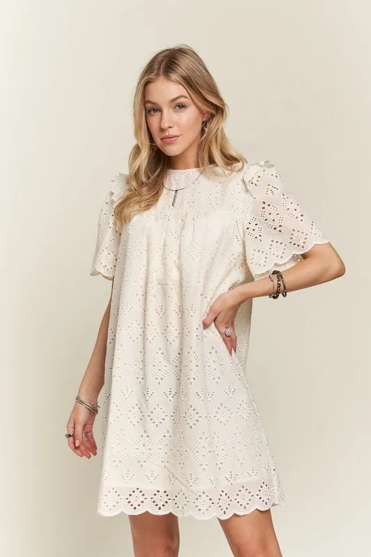 Vestido de Verano con Ojal y Volantes para Mujeres