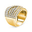 Bague de croisement en diamant 10K or jaune 3.0 Cttw - Taille 7