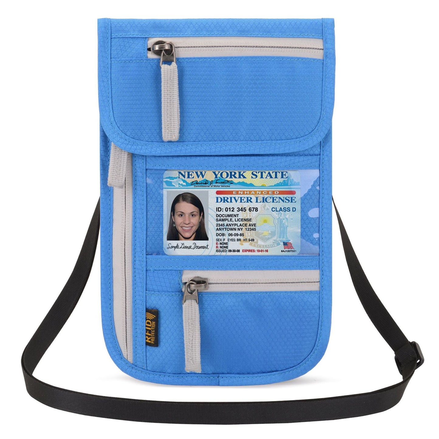 Soporte de Pasaporte Impermeable Multifuncional para Cuello